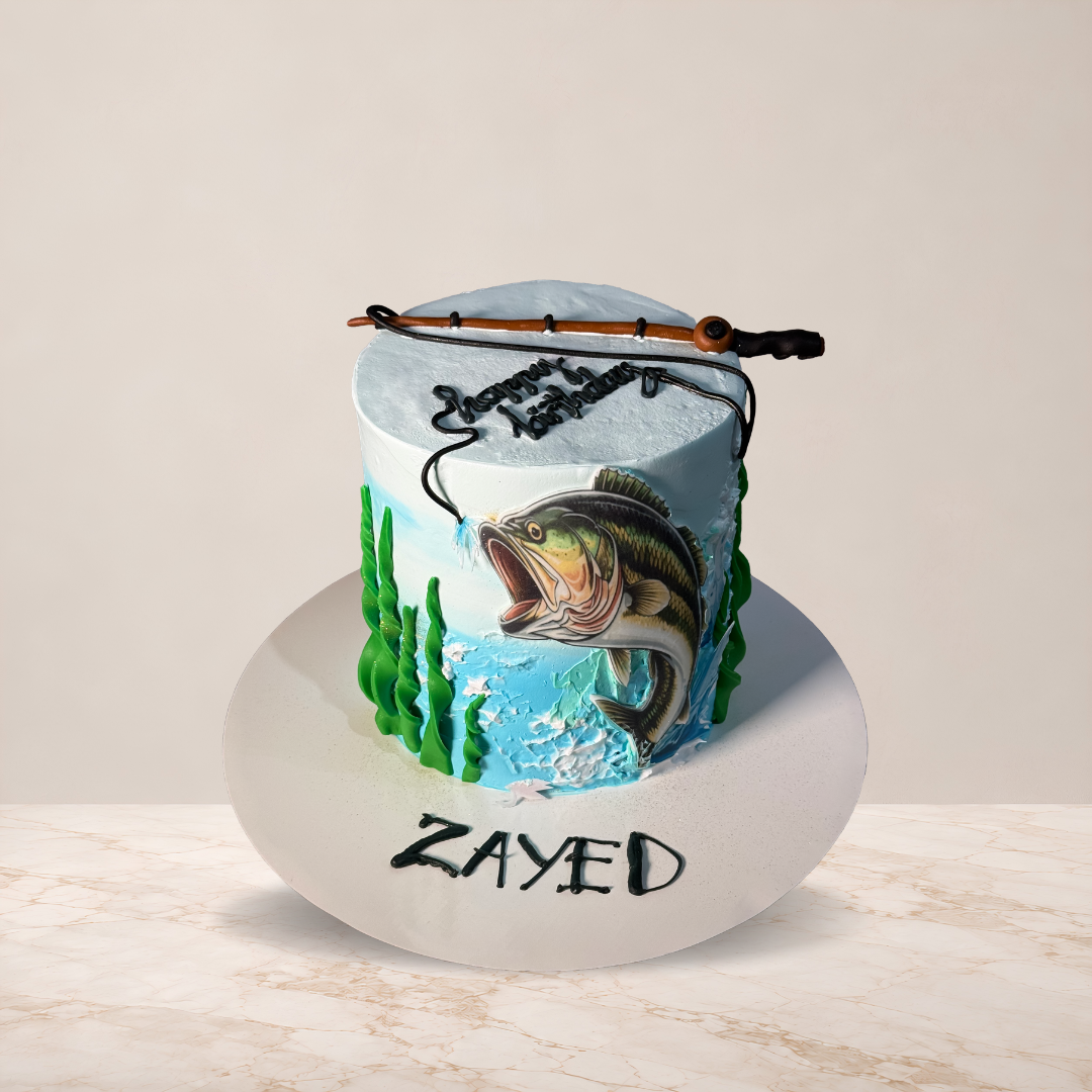 Reel Adventure Fishing Cake