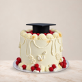 Raspberry Graduation Cake