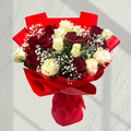 Fresh red rose Scarlet Dream bouquet delivery UAE – Qasr Baljeekah