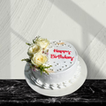 Birthday bloom cake with floral design delivery Dubai UAE – Qasr Baljeekah