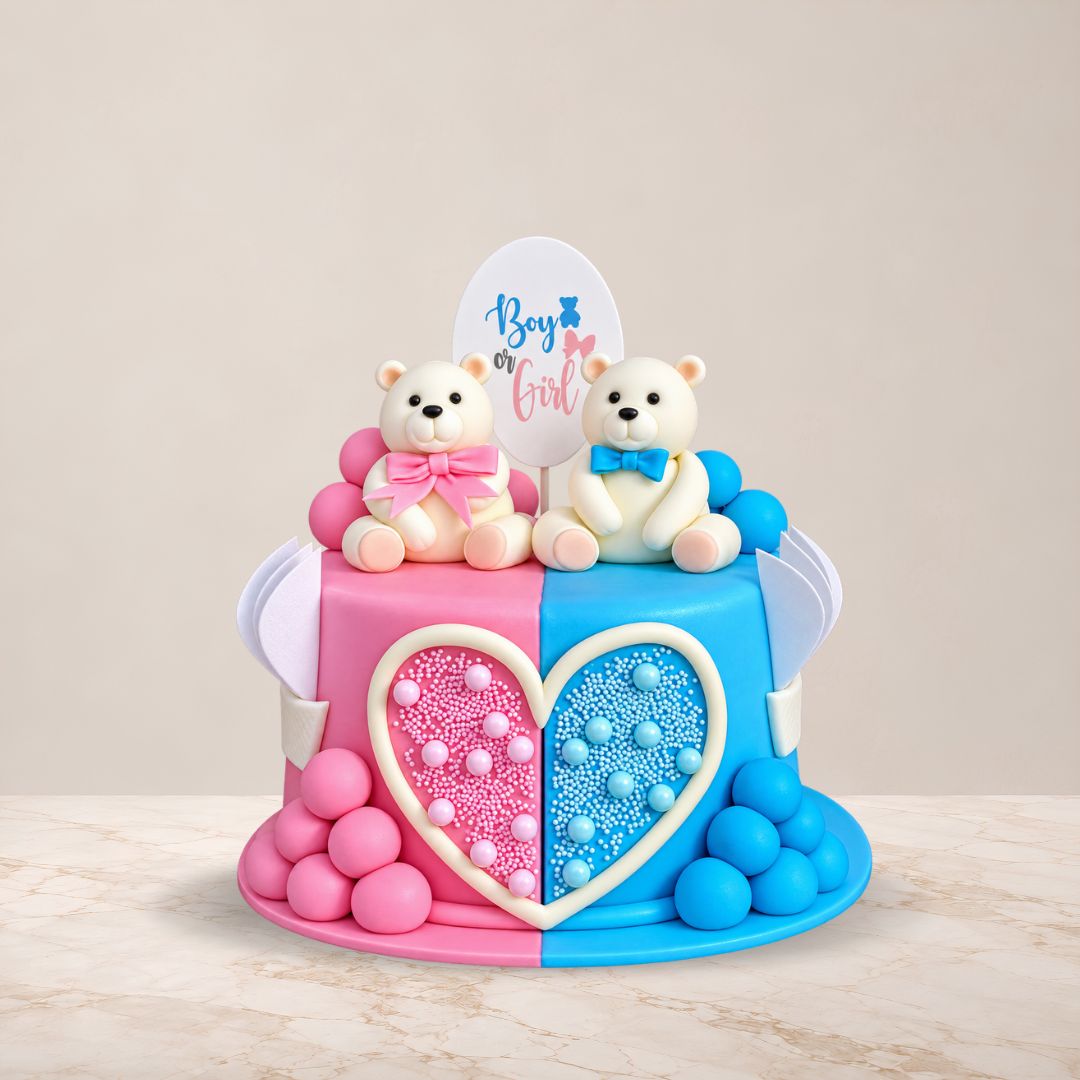 Boy or Girl Gender Reveal Cake